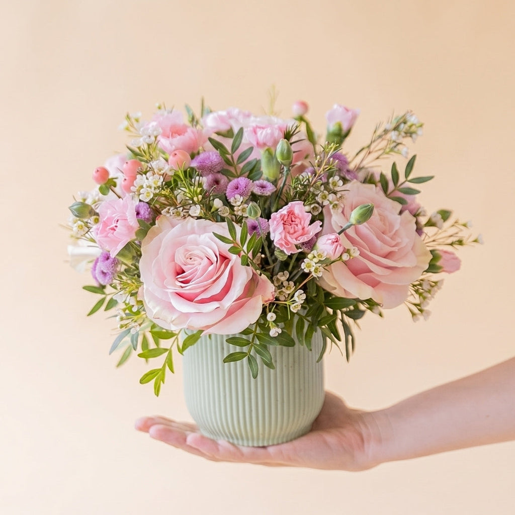 The Sweet One – Pink Rose Arrangement