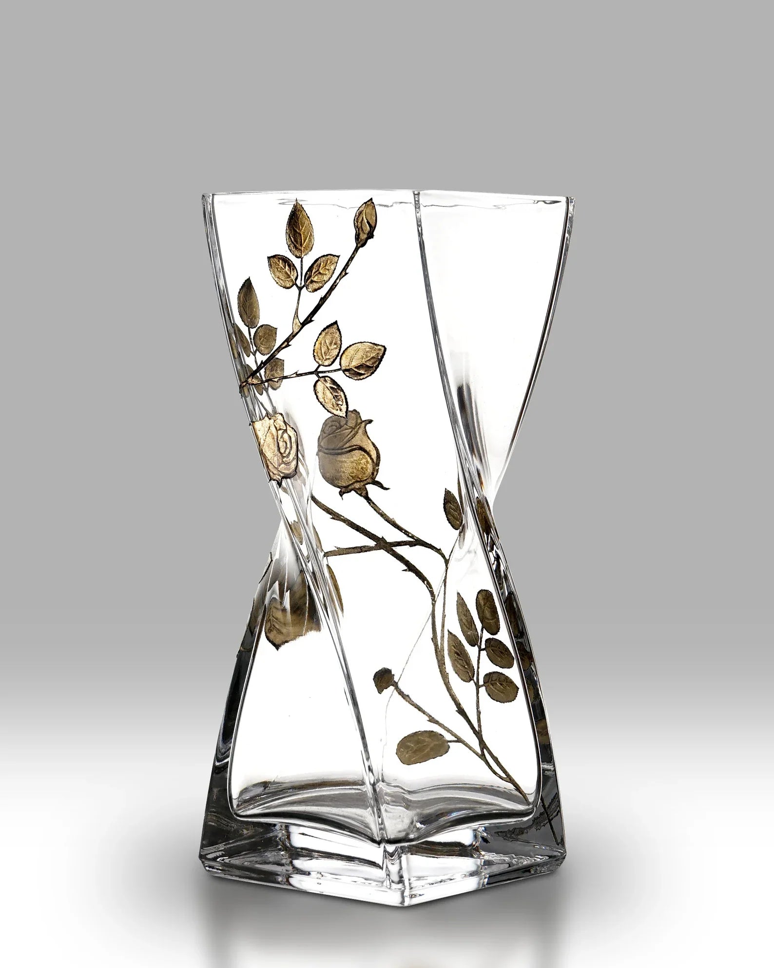 Forever Rose Gold - 20cm Twist Vase byFLOWERS BY ACANTHUS