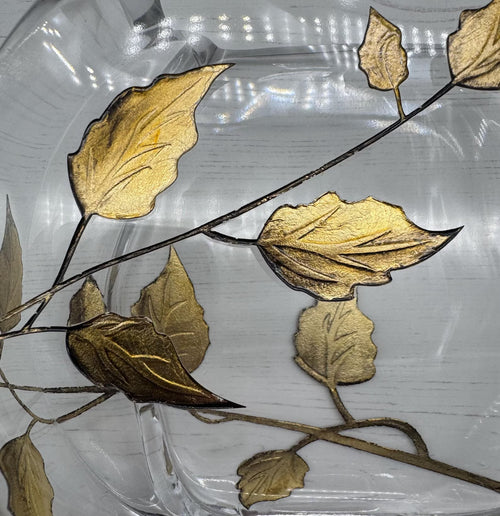 Oak Leaf Gold - 20cm Twist Vase by FLOWERS BY ACANTHUS